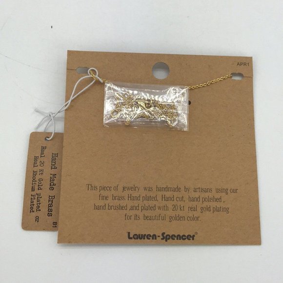 Lauren Spencer Birthstone Diamond 20kt Pl Neckace - Picture 2 of 2